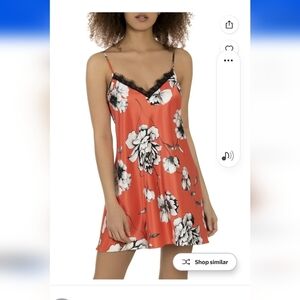 Secret Treasures Matte Satin Chemise and Wrapper Sleep Nitegown 3x